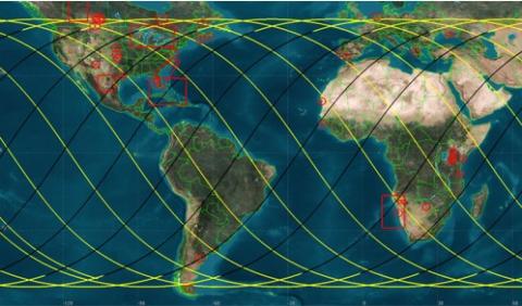 地图显示了40个不同的AMASS目标位置，ESRS要求新的ISS摄影.