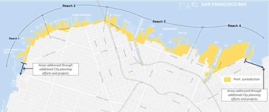 旧金山港口管辖地图-滨水复原计划