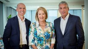 Patrick Hill and Steve Demetriou with Elizabeth Broderick from MCC