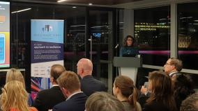 Fiona O'Donnell speaking at Resilience First event at London Office