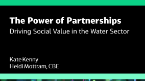 A podcast title cover showing the Power of Partnership topic
