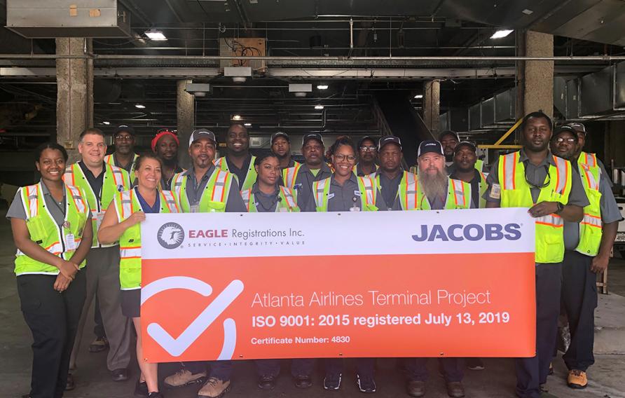 Jacobs Atlanta Airlines Terminal Project ISO 9001: 2015 registered July 13, 2019