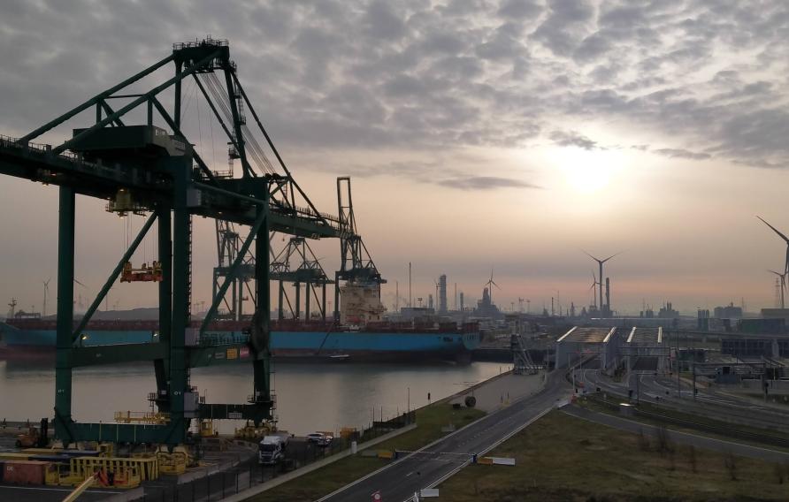 View of a Port &amp; Crane