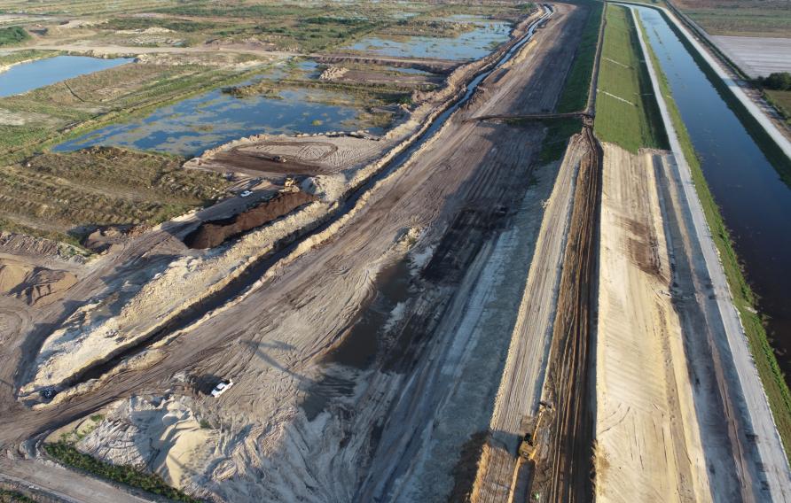 Aerial view of the C-43 water reservoir