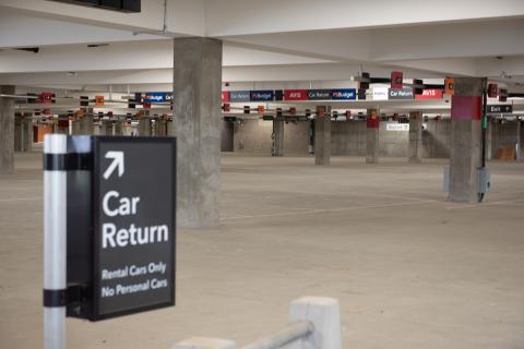 Interior of LAX Consolidated Rent-A-Car Facility