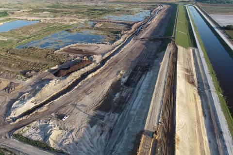 Aerial view of the C-43 water reservoir