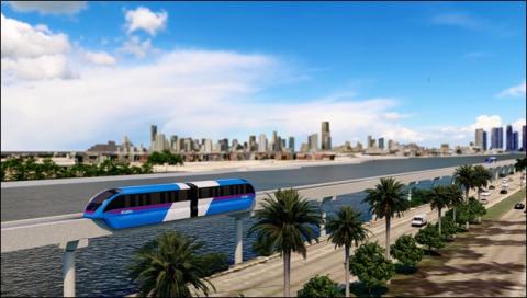 Miami Beach Monorail rendering