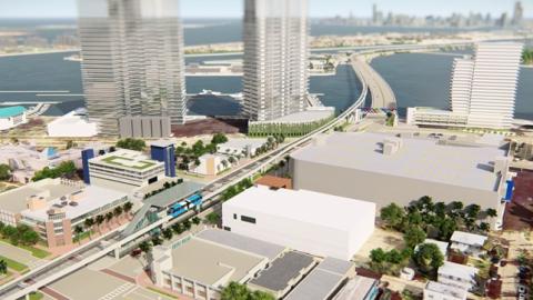 Miami Beach Monorail rendering