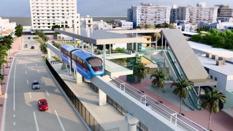 Miami Beach Monorail rendering