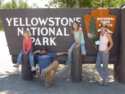 One of Chris’s many adventures - visiting Yellowstone National Park in Wyoming with his family.